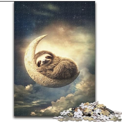 Puzzle für Erwachsene, 1000 Teile, Faultier auf dem Mond, schwierige Puzzles für Erwachsene für Jugendliche, Lernspiele, Geschenke, 50x75cm Puzzle für Erwachsene, 1000 Teile, Faultier auf dem Mond, schwierige Puzzles für Erwachsene für Jugendliche, Lernspiele, Geschenke, 50x75cm von ZKYUBEK