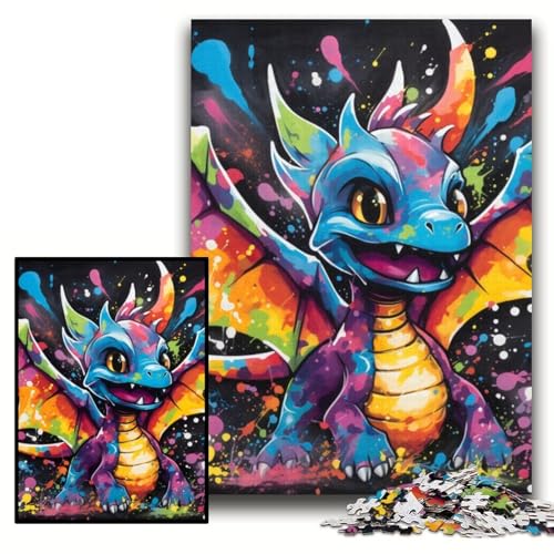 Puzzle für Erwachsene, 1000 Teile, Fliegender Drache, Graffiti-Malpuzzle für Erwachsene, 26x38cm, Eltern, Partner, Freunde – ab 14 Jahren Puzzle für Erwachsene, 1000 Teile, Fliegender Drache, Graffiti-Malpuzzle für Erwachsene, 26x38cm, Eltern, Partner, Freunde – ab 14 Jahren von ZKYUBEK
