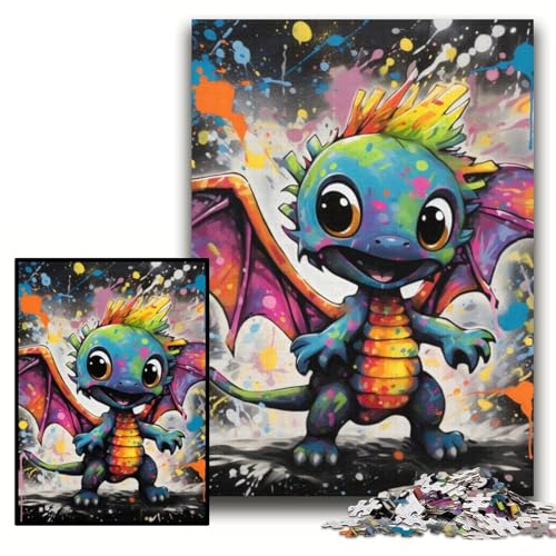Puzzle für Erwachsene, 1000 Teile, Fliegender Drache, Graffiti-Malpuzzle für Erwachsene, 26x38cm, Gehirn-Herausforderung, Teenager und Heimdekoration Puzzle für Erwachsene, 1000 Teile, Fliegender Drache, Graffiti-Malpuzzle für Erwachsene, 26x38cm, Gehirn-Herausforderung, Teenager und Heimdekoration von ZKYUBEK