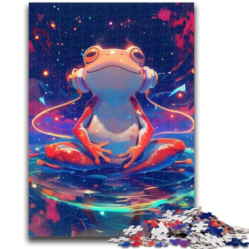 Puzzle für Erwachsene, 1000 Teile, Frosch hört Musik, Stressabbau, schwierige Herausforderung, Wichtelgeschenke für Kinder ab 14 Jahren, 50x75cm Puzzle für Erwachsene, 1000 Teile, Frosch hört Musik, Stressabbau, schwierige Herausforderung, Wichtelgeschenke für Kinder ab 14 Jahren, 50x75cm von ZKYUBEK