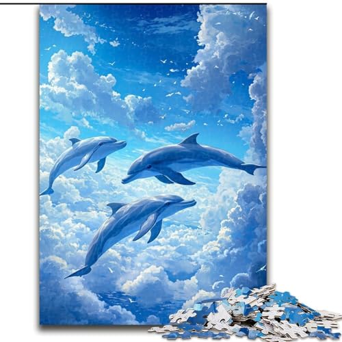 Puzzle für Erwachsene, 1000 Teile, Galaxie-Delfin, Holzpuzzle, 26x38cm, interaktives Familienspiel, Denksportaufgabe, Lernspielzeug Puzzle für Erwachsene, 1000 Teile, Galaxie-Delfin, Holzpuzzle, 26x38cm, interaktives Familienspiel, Denksportaufgabe, Lernspielzeug von ZKYUBEK