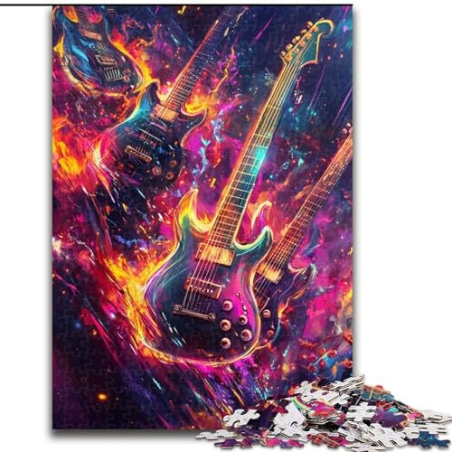 Puzzle für Erwachsene, 1000 Teile, Galaxie-Gitarre, schwierige Puzzles für Erwachsene, 50x75cm, anspruchsvolles Denkspiel für Teenager, Spaß für den Spieleabend mit der Familie von ZKYUBEK