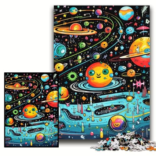 Puzzle für Erwachsene, 1000 Teile, Galaxie-Planet, Holzpuzzle, 50x75cm, Eltern, Partner, Freunde – ab 14 Jahren Puzzle für Erwachsene, 1000 Teile, Galaxie-Planet, Holzpuzzle, 50x75cm, Eltern, Partner, Freunde – ab 14 Jahren von ZKYUBEK