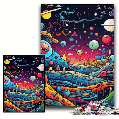 Puzzle für Erwachsene, 1000 Teile, Galaxie-Planeten-Puzzles für Erwachsene, 50x75cm, Denkspiel für Teenager und Familieninteraktion Puzzle für Erwachsene, 1000 Teile, Galaxie-Planeten-Puzzles für Erwachsene, 50x75cm, Denkspiel für Teenager und Familieninteraktion von ZKYUBEK