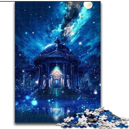 Puzzle für Erwachsene, 1000 Teile, Geheimnisvoller Tempel, Größe 50x75cm, Weihnachten, Halloween, Ostern, Neujahr von ZKYUBEK
