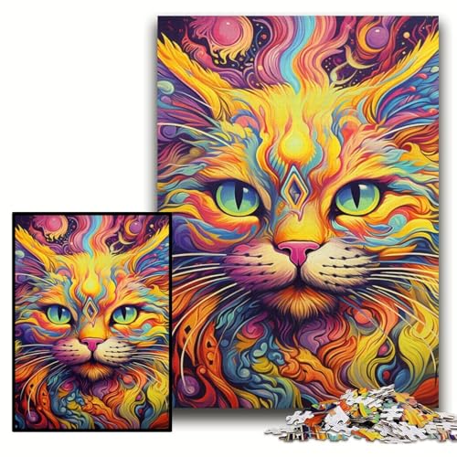 Puzzle für Erwachsene, 1000 Teile, Gelbe Katze, Puzzle für Erwachsene, 50x75cm, Denkspiel für Teenager und Familieninteraktion Puzzle für Erwachsene, 1000 Teile, Gelbe Katze, Puzzle für Erwachsene, 50x75cm, Denkspiel für Teenager und Familieninteraktion von ZKYUBEK
