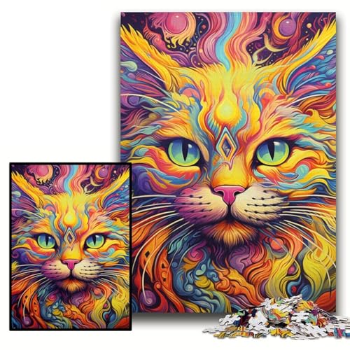 Puzzle für Erwachsene, 1000 Teile, Gelbe Katze, Puzzles für Erwachsene, 26x38cm, Denkspiel für Teenager und Familieninteraktion Puzzle für Erwachsene, 1000 Teile, Gelbe Katze, Puzzles für Erwachsene, 26x38cm, Denkspiel für Teenager und Familieninteraktion von ZKYUBEK