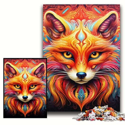 Puzzle für Erwachsene, 1000 Teile, Gelber Fuchs, Holzpuzzle, 50x75cm, Eltern, Partner, Freunde – ab 14 Jahren Puzzle für Erwachsene, 1000 Teile, Gelber Fuchs, Holzpuzzle, 50x75cm, Eltern, Partner, Freunde – ab 14 Jahren von ZKYUBEK