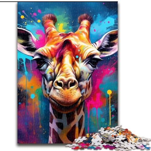 Puzzle für Erwachsene, 1000 Teile, Giraffen-Puzzle, Größe 50x75cm, Denksportaufgabe, Spiel für Erwachsene, interaktive Aktivität für die ganze Familie von ZKYUBEK