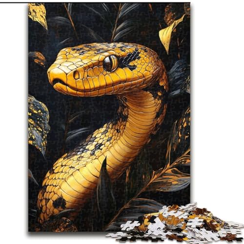 Puzzle für Erwachsene, 1000 Teile, Goldene Schlange, schwierige Puzzles für Erwachsene für Jugendliche, Lernspiele, Geschenke, 50x75cm Puzzle für Erwachsene, 1000 Teile, Goldene Schlange, schwierige Puzzles für Erwachsene für Jugendliche, Lernspiele, Geschenke, 50x75cm von ZKYUBEK