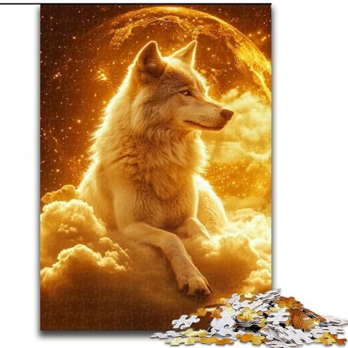 Puzzle für Erwachsene, 1000 Teile, Goldener Wolf, Holzpuzzle, 50x75cm, interaktives Familienspiel, Denksportaufgabe, Lernspielzeug Puzzle für Erwachsene, 1000 Teile, Goldener Wolf, Holzpuzzle, 50x75cm, interaktives Familienspiel, Denksportaufgabe, Lernspielzeug von ZKYUBEK