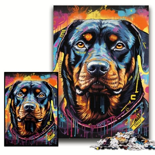 Puzzle für Erwachsene, 1000 Teile, Graffiti-Malerei, Hunde-Puzzle für Erwachsene, 50x75cm, Eltern, Partner, Freunde – ab 14 Jahren Puzzle für Erwachsene, 1000 Teile, Graffiti-Malerei, Hunde-Puzzle für Erwachsene, 50x75cm, Eltern, Partner, Freunde – ab 14 Jahren von ZKYUBEK