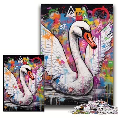 Puzzle für Erwachsene, 1000 Teile, Graffiti-Malerei, Yak-Karton, 26x38cm, Spaß für den Familienspielabend, dekoratives Kunstwerk zum Selbermachen Puzzle für Erwachsene, 1000 Teile, Graffiti-Malerei, Yak-Karton, 26x38cm, Spaß für den Familienspielabend, dekoratives Kunstwerk zum Selbermachen von ZKYUBEK