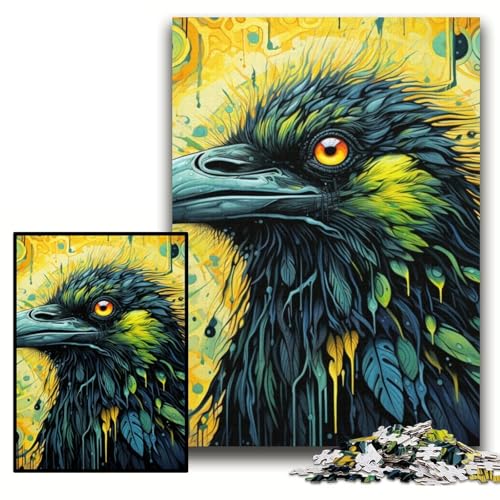 Puzzle für Erwachsene, 1000 Teile, Grüne Krähe, Unmögliches Puzzle für Erwachsene, 26x38cm, pädagogisches Denkspiel, künstlerische Heim- und Bürodekoration, ab 14 Jahren Puzzle für Erwachsene, 1000 Teile, Grüne Krähe, Unmögliches Puzzle für Erwachsene, 26x38cm, pädagogisches Denkspiel, künstlerische Heim- und Bürodekoration, ab 14 Jahren von ZKYUBEK