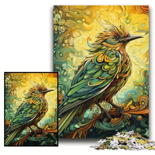 Puzzle für Erwachsene, 1000 Teile, Grüner Spatz, Papppuzzle, 26x38cm, Spaß für den Familienspielabend, dekoratives Kunstwerk zum Selbermachen Puzzle für Erwachsene, 1000 Teile, Grüner Spatz, Papppuzzle, 26x38cm, Spaß für den Familienspielabend, dekoratives Kunstwerk zum Selbermachen von ZKYUBEK