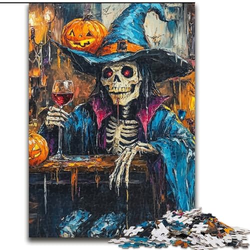 Puzzle für Erwachsene, 1000 Teile, Halloween-Skelett-Puzzle, 26x38cm, für Feiertage, Geburtstage und Spieleabende mit der Familie Puzzle für Erwachsene, 1000 Teile, Halloween-Skelett-Puzzle, 26x38cm, für Feiertage, Geburtstage und Spieleabende mit der Familie von ZKYUBEK