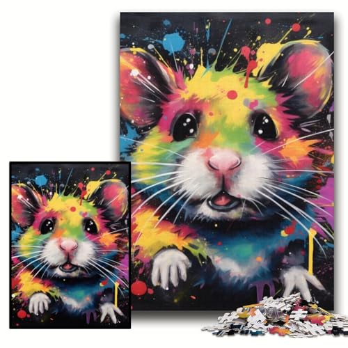 Puzzle für Erwachsene, 1000 Teile, Hamster-Puzzles für Erwachsene, 50x75cm, Denkspiel für Teenager und Familieninteraktion Puzzle für Erwachsene, 1000 Teile, Hamster-Puzzles für Erwachsene, 50x75cm, Denkspiel für Teenager und Familieninteraktion von ZKYUBEK