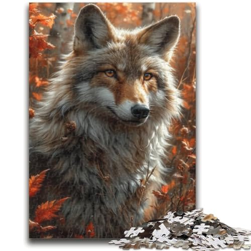 Puzzle für Erwachsene, 1000 Teile, Herbstwolf, Familienunterhaltungsspielzeug, ganze Familie, für Kinder ab 14 Jahren, 50x75cm von ZKYUBEK