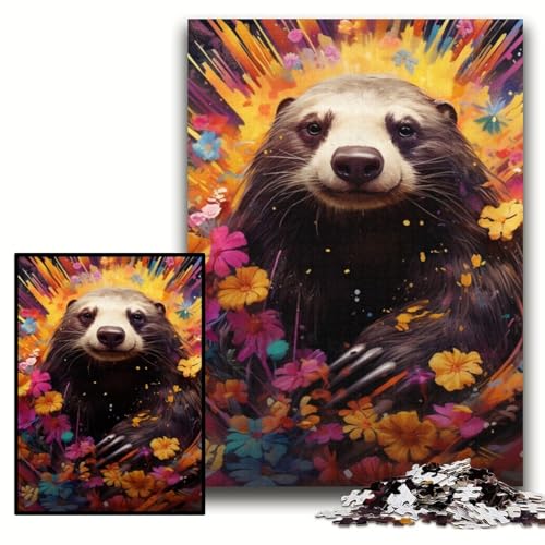 Puzzle für Erwachsene, 1000 Teile, Honigdachs, Unmögliches Puzzle für Erwachsene, 50x75cm, pädagogisches Denkspiel, künstlerische Heim- und Bürodekoration, ab 14 Jahren Puzzle für Erwachsene, 1000 Teile, Honigdachs, Unmögliches Puzzle für Erwachsene, 50x75cm, pädagogisches Denkspiel, künstlerische Heim- und Bürodekoration, ab 14 Jahren von ZKYUBEK
