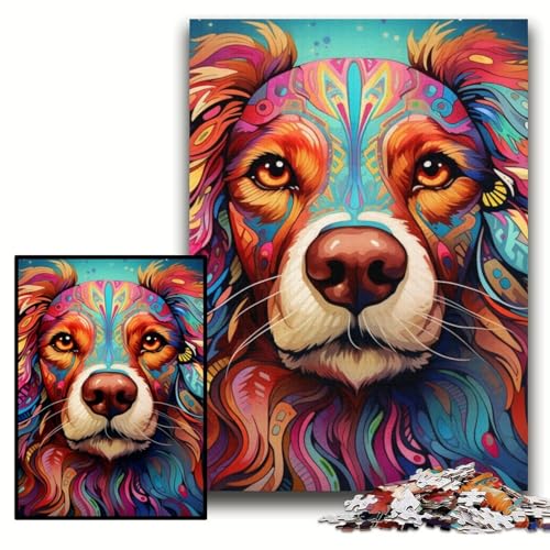 Puzzle für Erwachsene, 1000 Teile, Hunde-Holzpuzzle, 50x75cm, Eltern, Partner, Freunde – ab 14 Jahren Puzzle für Erwachsene, 1000 Teile, Hunde-Holzpuzzle, 50x75cm, Eltern, Partner, Freunde – ab 14 Jahren von ZKYUBEK