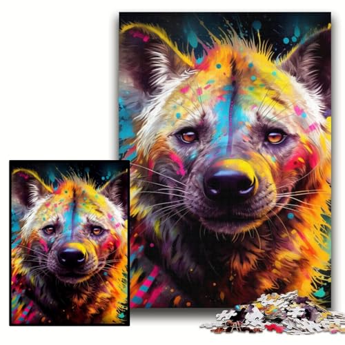 Puzzle für Erwachsene, 1000 Teile, Hyänen-Puzzles für Erwachsene, 50x75cm, Denkspiel für Teenager und Familieninteraktion Puzzle für Erwachsene, 1000 Teile, Hyänen-Puzzles für Erwachsene, 50x75cm, Denkspiel für Teenager und Familieninteraktion von ZKYUBEK