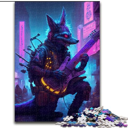 Puzzle für Erwachsene, 1000 Teile, Kaninchen, Gitarre, Tier, schwierige Puzzles für Erwachsene, Größe 26x38cm, für Teenager und Jugendliche, ideales Geburtstags von ZKYUBEK