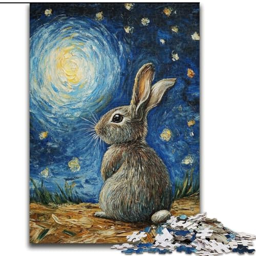 Puzzle für Erwachsene, 1000 Teile, Kaninchen unter dem Nachthimmel, anspruchsvolle Puzzles, 50x75cm, Spaß für Zuhause, Geburtstagsgeschenk, Reisegeschenk Puzzle für Erwachsene, 1000 Teile, Kaninchen unter dem Nachthimmel, anspruchsvolle Puzzles, 50x75cm, Spaß für Zuhause, Geburtstagsgeschenk, Reisegeschenk von ZKYUBEK