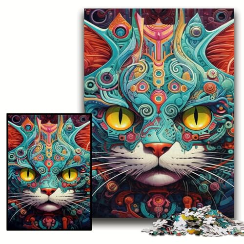 Puzzle für Erwachsene, 1000 Teile, Katzen-Holzpuzzle, 50x75cm, Eltern, Partner, Freunde – ab 14 Jahren Puzzle für Erwachsene, 1000 Teile, Katzen-Holzpuzzle, 50x75cm, Eltern, Partner, Freunde – ab 14 Jahren von ZKYUBEK