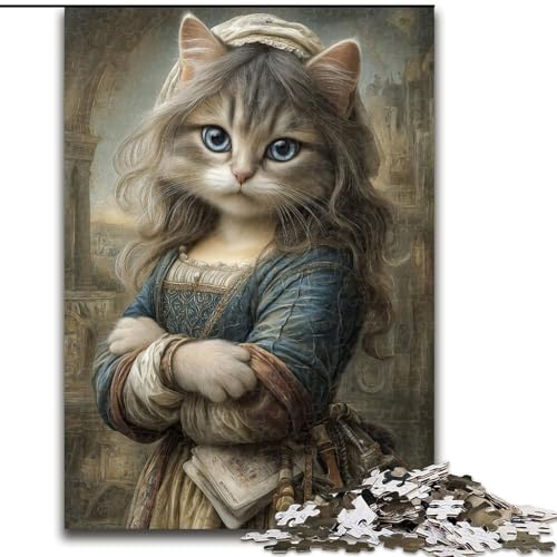Puzzle für Erwachsene, 1000 Teile, Katzen-Puzzle, 26x38cm, Denkspiel für Teenager und Familieninteraktion von ZKYUBEK