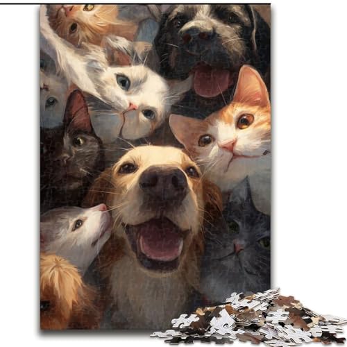 Puzzle für Erwachsene, 1000 Teile, Katzen und Hunde, schwierige Puzzles für Erwachsene für Jugendliche, Lernspiele, Geschenke, 50x75cm Puzzle für Erwachsene, 1000 Teile, Katzen und Hunde, schwierige Puzzles für Erwachsene für Jugendliche, Lernspiele, Geschenke, 50x75cm von ZKYUBEK