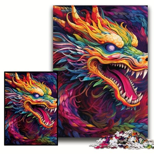 Puzzle für Erwachsene, 1000 Teile, Kunst, chinesischer Drache, Puzzle für Erwachsene, 50x75cm, Eltern, Partner, Freunde – ab 14 Jahren Puzzle für Erwachsene, 1000 Teile, Kunst, chinesischer Drache, Puzzle für Erwachsene, 50x75cm, Eltern, Partner, Freunde – ab 14 Jahren von ZKYUBEK