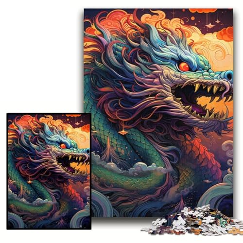 Puzzle für Erwachsene, 1000 Teile, Kunst, chinesischer Drache, Unmögliches Puzzle für Erwachsene, 26x38cm, pädagogisches Denkspiel, künstlerische Heim- und Bürodekoration, ab 14 Jahren Puzzle für Erwachsene, 1000 Teile, Kunst, chinesischer Drache, Unmögliches Puzzle für Erwachsene, 26x38cm, pädagogisches Denkspiel, künstlerische Heim- und Bürodekoration, ab 14 Jahren von ZKYUBEK