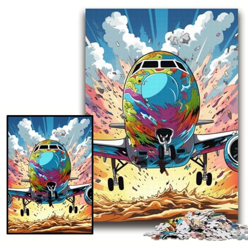 Puzzle für Erwachsene, 1000 Teile, Kunst-Flugzeug-Puzzle für Erwachsene, 26x38cm, Denksportaufgabe und Heimdekoration Puzzle für Erwachsene, 1000 Teile, Kunst-Flugzeug-Puzzle für Erwachsene, 26x38cm, Denksportaufgabe und Heimdekoration von ZKYUBEK