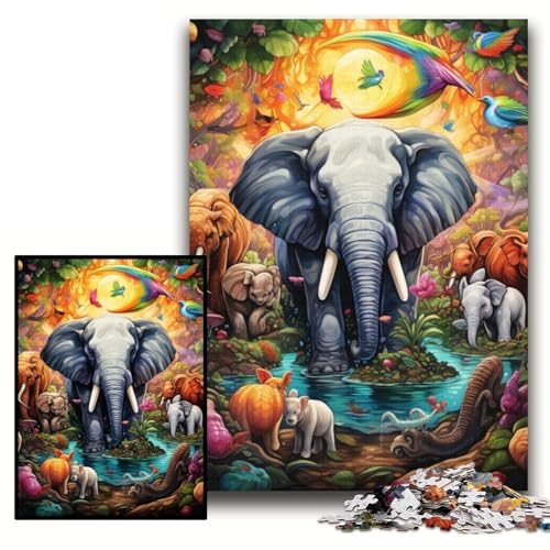 Puzzle für Erwachsene, 1000 Teile, Kunstelefant, schwierige Puzzles für Erwachsene, 26x38cm, Spaß für Zuhause, Geburtstagsgeschenk, Reisegeschenk Puzzle für Erwachsene, 1000 Teile, Kunstelefant, schwierige Puzzles für Erwachsene, 26x38cm, Spaß für Zuhause, Geburtstagsgeschenk, Reisegeschenk von ZKYUBEK