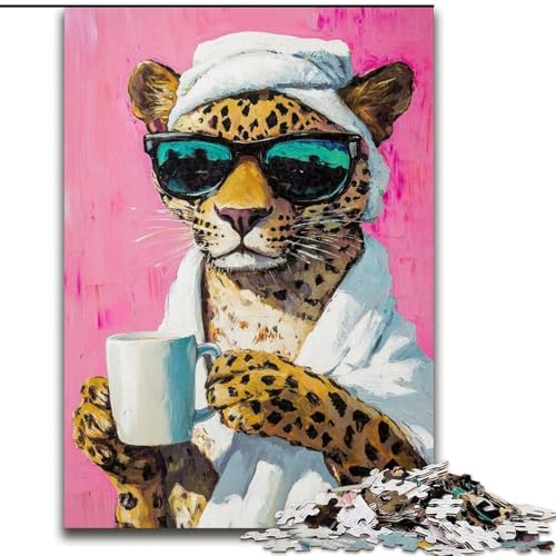 Puzzle für Erwachsene, 1000 Teile, Leoparden-Puzzle, 50x75cm, Denkspiel für Teenager und Familieninteraktion von ZKYUBEK