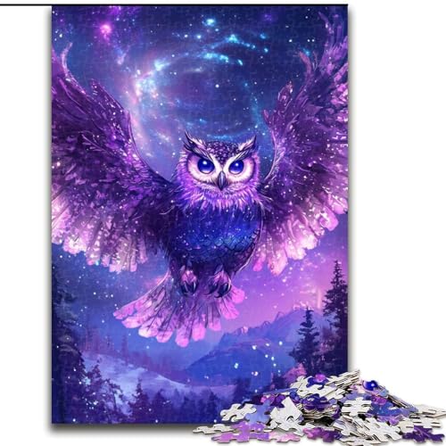 Puzzle für Erwachsene, 1000 Teile, Lila Eule, Schwierige Puzzles für Erwachsene für Jugendliche, Lernspiele, Geschenke, 50x75cm Puzzle für Erwachsene, 1000 Teile, Lila Eule, Schwierige Puzzles für Erwachsene für Jugendliche, Lernspiele, Geschenke, 50x75cm von ZKYUBEK