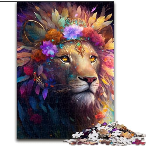 Puzzle für Erwachsene, 1000 Teile, Löwen-Puzzle, Größe 50x75cm, Denksportaufgabe, Spiel für Erwachsene, interaktive Aktivität für die ganze Familie von ZKYUBEK