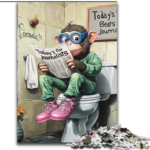 Puzzle für Erwachsene, 1000 Teile, Monkey Go-Toiletten-Puzzle, Größe 50x75cm, Heimaktivität für Feiertage, Geburtstage und Familienspieleabende Puzzle für Erwachsene, 1000 Teile, Monkey Go-Toiletten-Puzzle, Größe 50x75cm, Heimaktivität für Feiertage, Geburtstage und Familienspieleabende von ZKYUBEK
