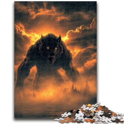 Puzzle für Erwachsene, 1000 Teile, Monsterwolf, Familienunterhaltungsspielzeug, ganze Familie, für Kinder ab 14 Jahren, 26x38cm Puzzle für Erwachsene, 1000 Teile, Monsterwolf, Familienunterhaltungsspielzeug, ganze Familie, für Kinder ab 14 Jahren, 26x38cm von ZKYUBEK