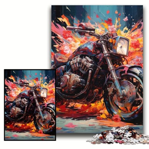 Puzzle für Erwachsene, 1000 Teile, Motorrad-Puzzles für Erwachsene, 50x75cm, Denkspiel für Teenager und Familieninteraktion von ZKYUBEK