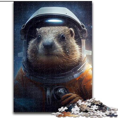 Puzzle für Erwachsene, 1000 Teile, Murmeltier, Astronaut, schwierige Puzzles für Erwachsene, Größe 26x38cm, Familienaktivität, Heimdekoration zum Selbermachen Puzzle für Erwachsene, 1000 Teile, Murmeltier, Astronaut, schwierige Puzzles für Erwachsene, Größe 26x38cm, Familienaktivität, Heimdekoration zum Selbermachen von ZKYUBEK