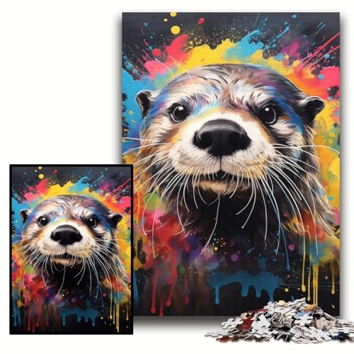 Puzzle für Erwachsene, 1000 Teile, Otter-Puzzle für Erwachsene, 50x75cm, Denksportaufgabe und Heimdekoration Puzzle für Erwachsene, 1000 Teile, Otter-Puzzle für Erwachsene, 50x75cm, Denksportaufgabe und Heimdekoration von ZKYUBEK