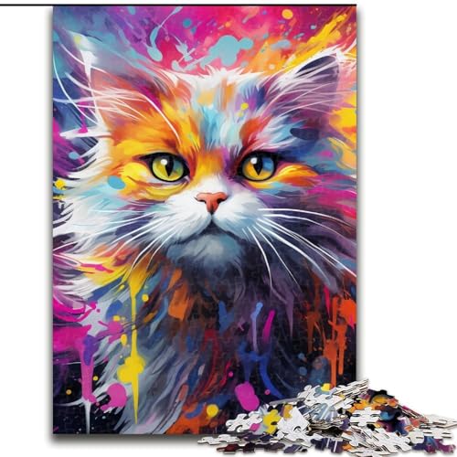 Puzzle für Erwachsene, 1000 Teile, Perserkatze, Puzzle für Erwachsene, Größe 50x75cm, anspruchsvolles Denkspiel – entspannendes Spielzeug für Teenager von ZKYUBEK