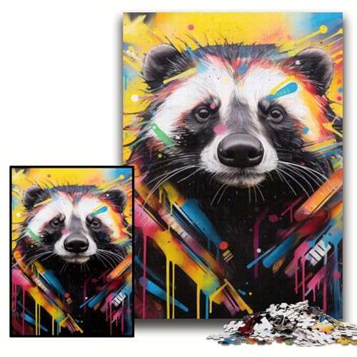 Puzzle für Erwachsene, 1000 Teile, Pferde-Graffiti-Puzzles für Erwachsene, 26x38cm, Denkspiel für Teenager und Familieninteraktion Puzzle für Erwachsene, 1000 Teile, Pferde-Graffiti-Puzzles für Erwachsene, 26x38cm, Denkspiel für Teenager und Familieninteraktion von ZKYUBEK