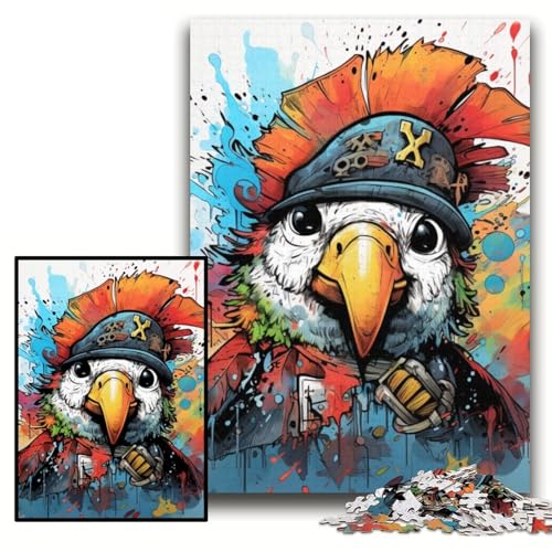 Puzzle für Erwachsene, 1000 Teile, Piratenpapagei, Puzzle für Erwachsene, 26x38cm, Denkspiel für Teenager und Familieninteraktion von ZKYUBEK