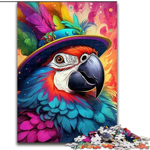 Puzzle für Erwachsene, 1000 Teile, Piratenpapagei-Puzzle für Erwachsene, Größe 26x38cm, anspruchsvolles Denkspiel – entspannendes Spielzeug für Teenager von ZKYUBEK