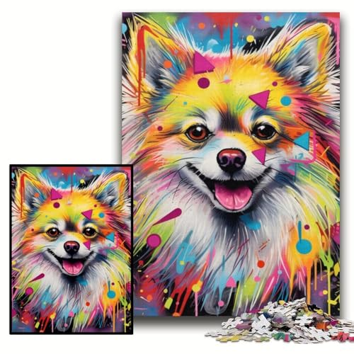 Puzzle für Erwachsene, 1000 Teile, Pommersche Graffiti-Puzzles für Erwachsene, 50x75cm, Denkspiel für Teenager und Familieninteraktion Puzzle für Erwachsene, 1000 Teile, Pommersche Graffiti-Puzzles für Erwachsene, 50x75cm, Denkspiel für Teenager und Familieninteraktion von ZKYUBEK