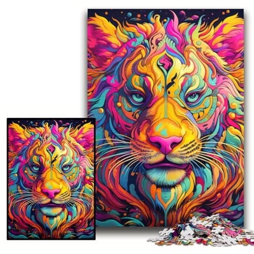 Puzzle für Erwachsene, 1000 Teile, Psychedelic Art Tiger, Puzzles für Erwachsene, 26x38cm, Eltern, Partner, Freunde – ab 14 Jahren Puzzle für Erwachsene, 1000 Teile, Psychedelic Art Tiger, Puzzles für Erwachsene, 26x38cm, Eltern, Partner, Freunde – ab 14 Jahren von ZKYUBEK