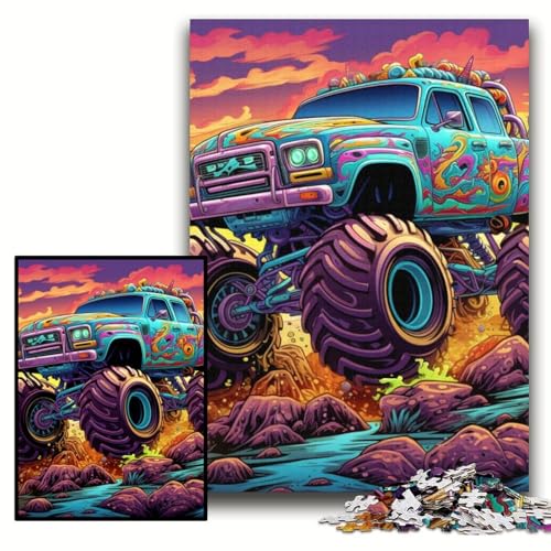 Puzzle für Erwachsene, 1000 Teile, Psychedelic Truck, Holzpuzzle, 50x75cm, für Teenager und Familienspaß – DIY-Denkspiel als Geschenk Puzzle für Erwachsene, 1000 Teile, Psychedelic Truck, Holzpuzzle, 50x75cm, für Teenager und Familienspaß – DIY-Denkspiel als Geschenk von ZKYUBEK