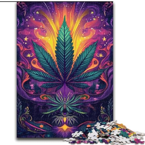 Puzzle für Erwachsene, 1000 Teile, Psychedelische Blätter, Schwierige Puzzles für Erwachsene für Jugendliche, Lernspiele, Geschenke, 50x75cm Puzzle für Erwachsene, 1000 Teile, Psychedelische Blätter, Schwierige Puzzles für Erwachsene für Jugendliche, Lernspiele, Geschenke, 50x75cm von ZKYUBEK